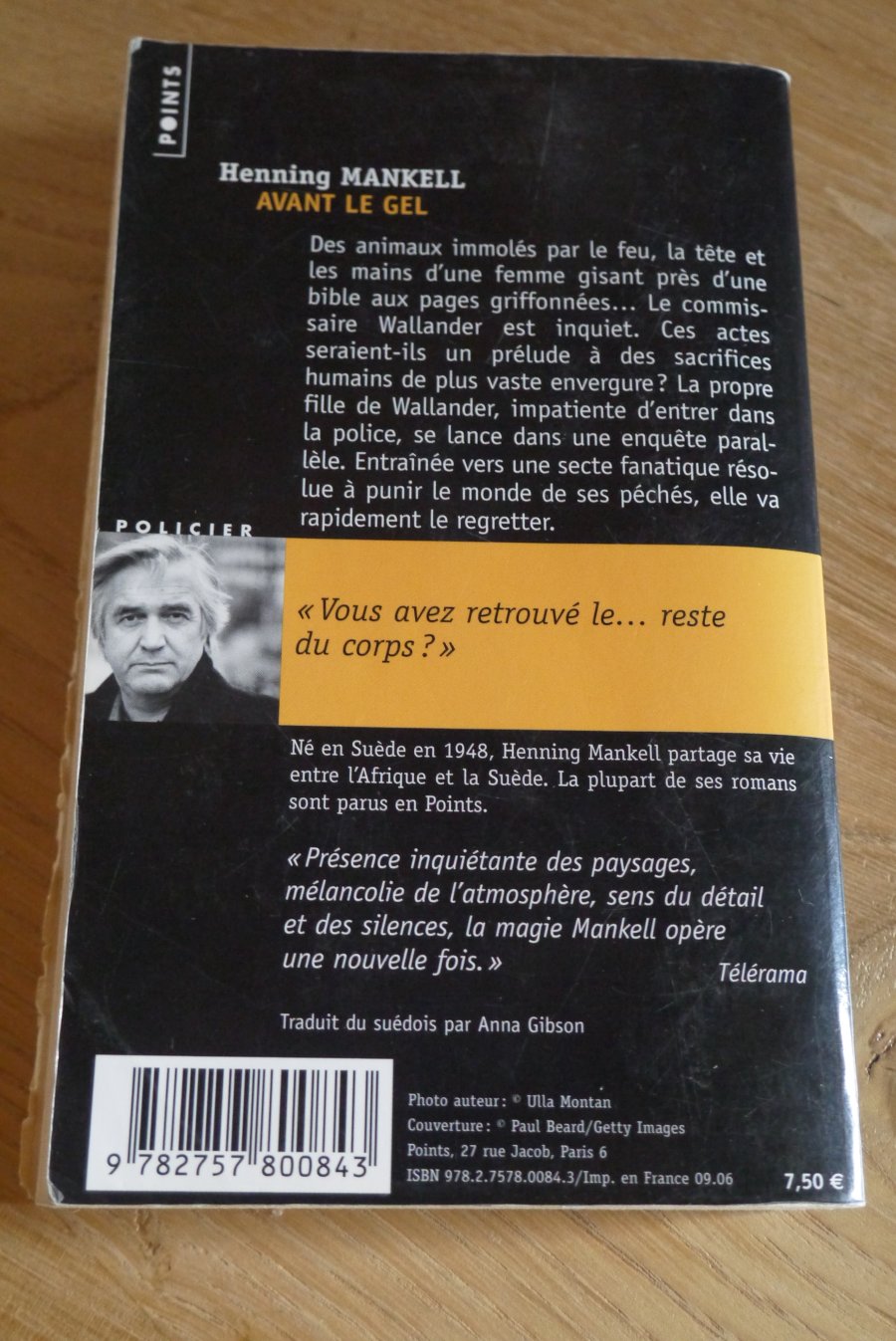 Avant le gel - Henning Mankell - Le refuge des livres