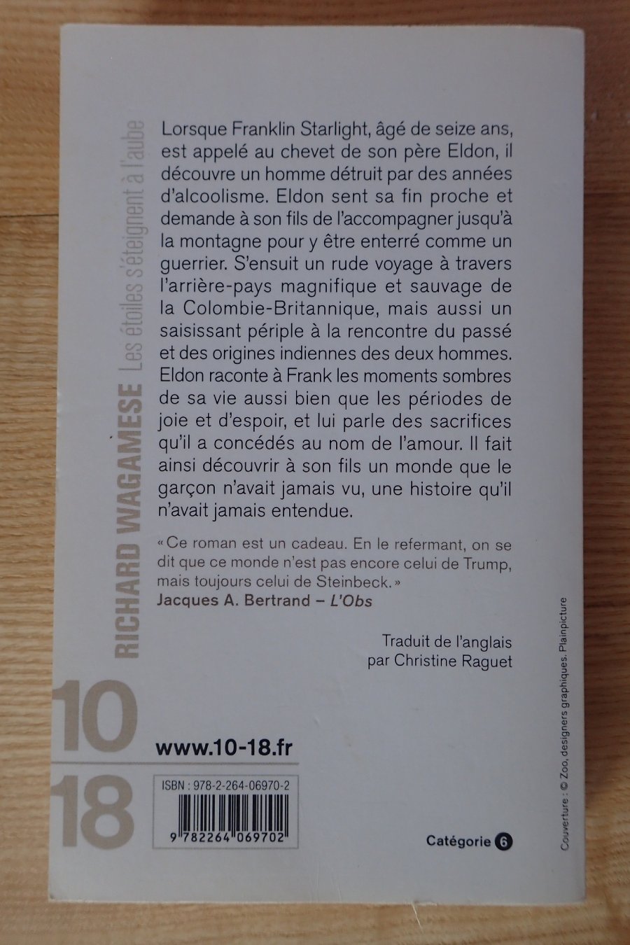 Les étoiles s'éteignent à l'aube - Richard Wagamese - Le refuge des livres