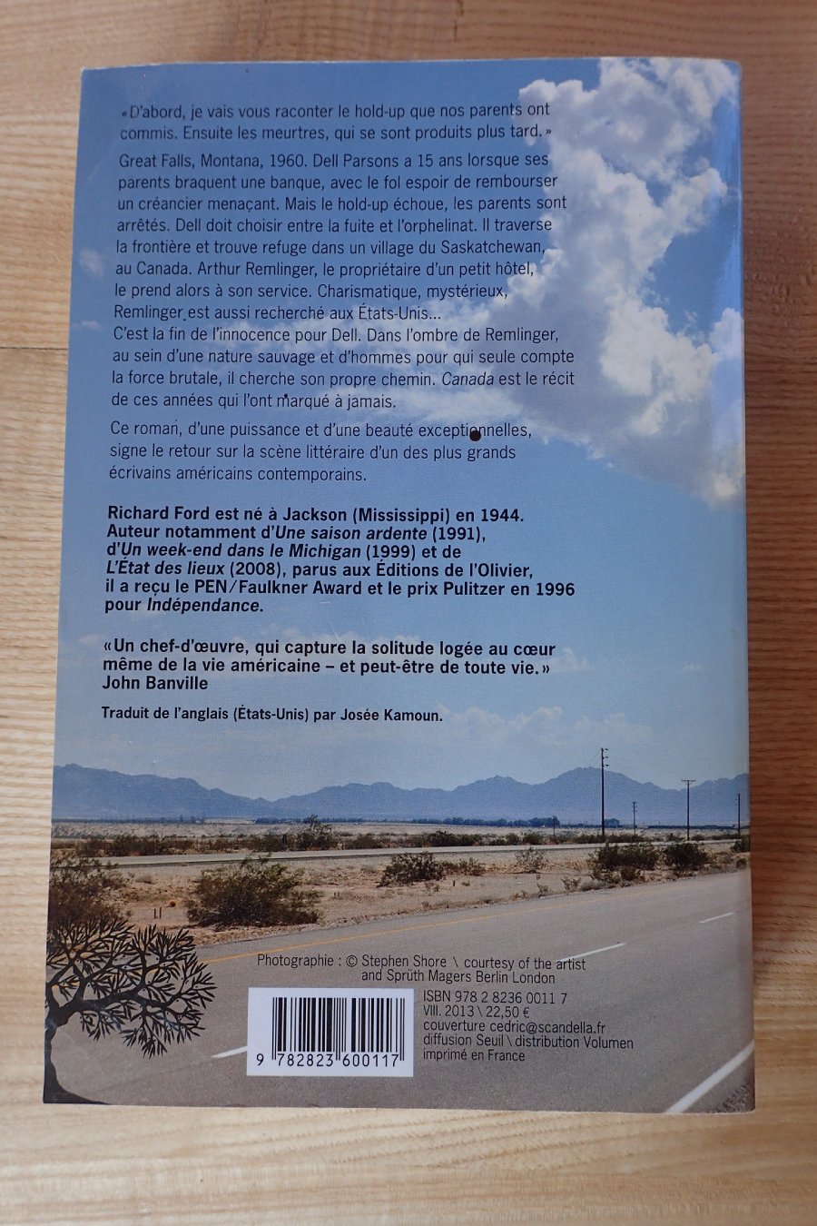 Canada - Richard Ford - Le refuge des livres