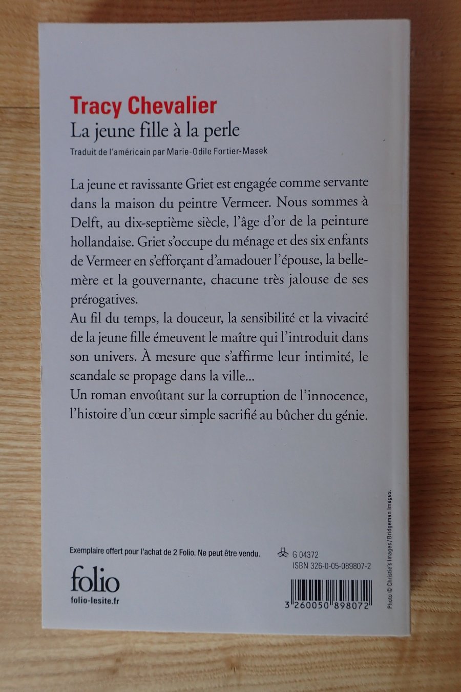 La jeune fille à la perle - Tracy Chevalier - Le refuge des livres