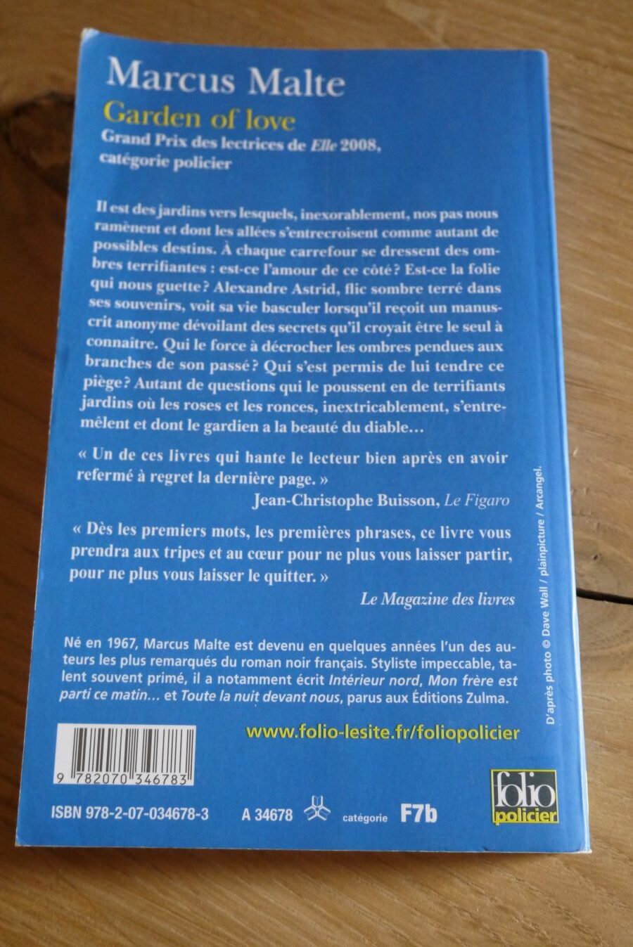 Garden of love - Marcus Malte - Le refuge des livres - Livres d'occasion