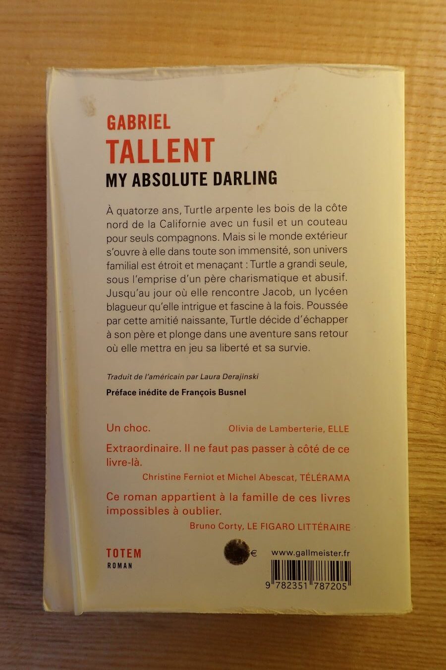My absolute darling - Gabriel Tallent - Le refuge des livres - Livres d'occasion