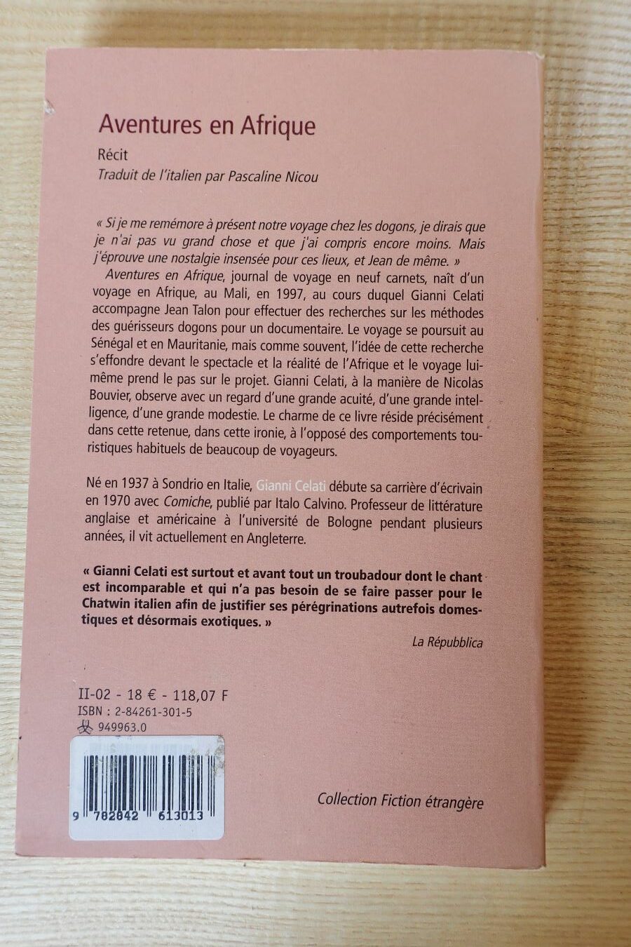 Aventures en Afrique - Gianni Celati -Le refuge des livres - Livres d'occasion