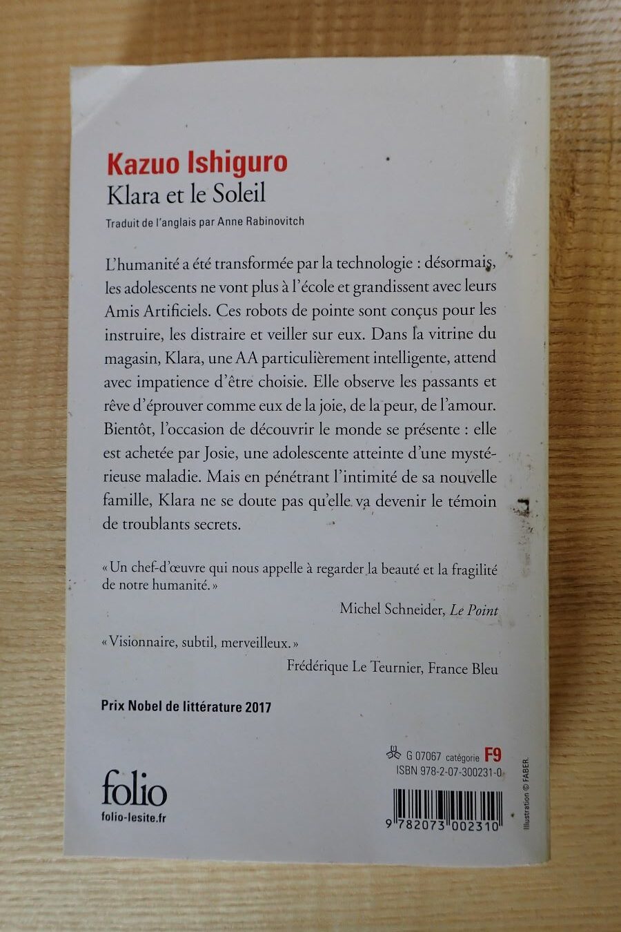 Klara et le soleil - Kazuo Ishiguro - Le refuge des livres - Livres d'occasion