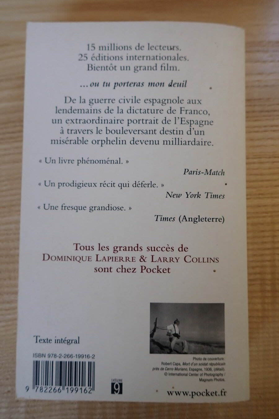 ...ou tu porteras mon deuil - Dominique Lapierre - Larry Collins - Le refuge des livres - Livres d'occasion