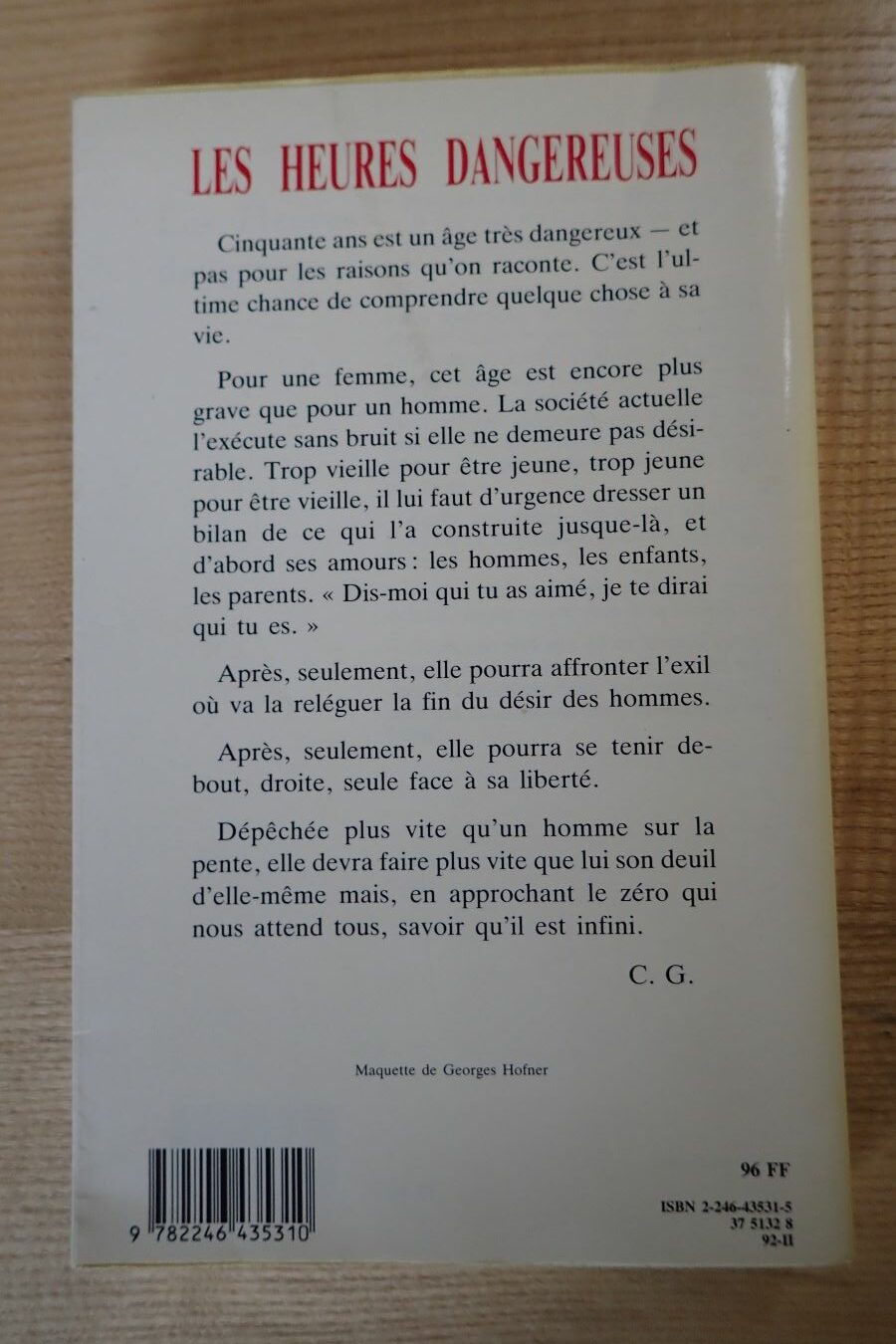 Les heures dangereuses - Claire Gallois - Le refuge des livres - Livres d'occasion