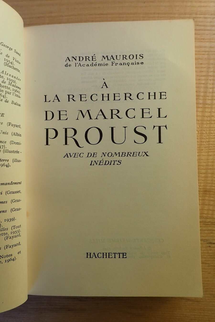 A la recherche de Marcel Proust - André Maurois - Le refuge des livres - Livres d'occasion
