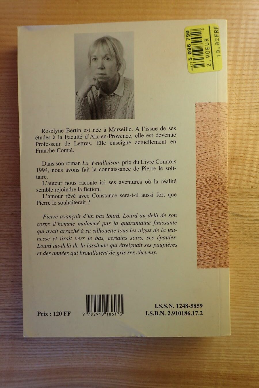 L'aubier nu - Roselyne Bertin - Le refuge des livres - Livres d'occasion