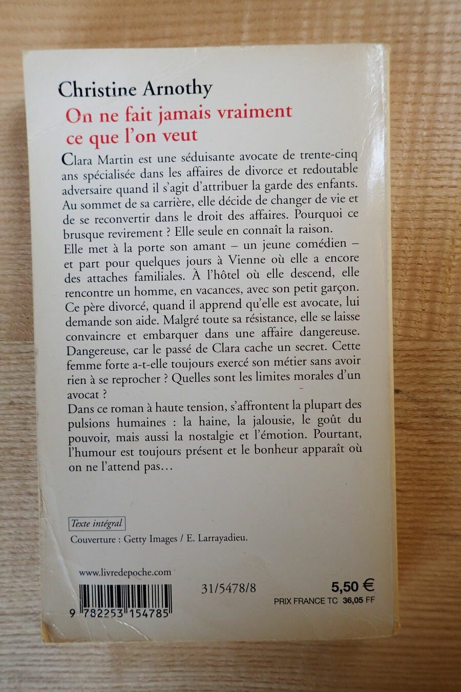On ne fait jamais vraiment ce que l'on veut - Christine Arnothy - Le refuge des livres - Livres d'occasion