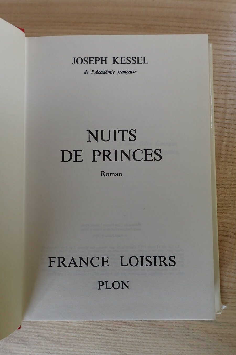 Nuits de princes - Joseph Kessel - Le refuge des ivres - Livres d'occasion