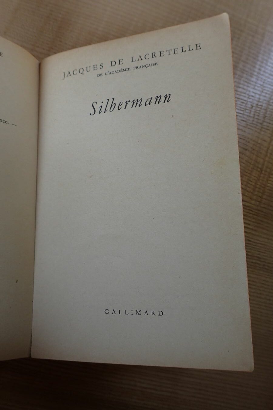 Silbermann - Jacques de Lacretelle - Le refuge des livres - Livres d'occasion