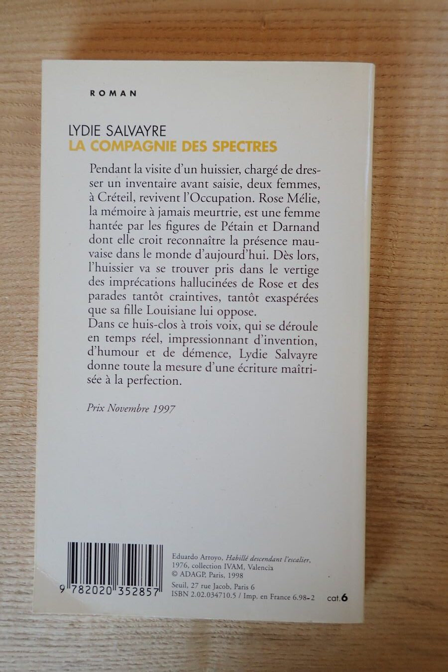 La compagnie des spectres - Lydie Salvayre - Le refuge des ivres - Livres d'occasion