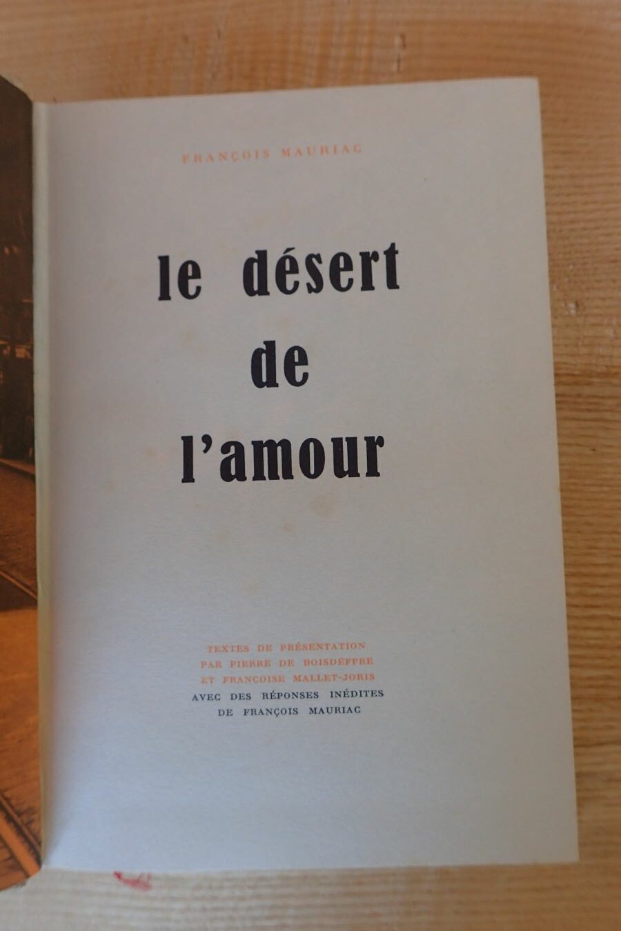 Le désert de l'amour - François Mauriac - Le refuge des livres - Livres d'occasion