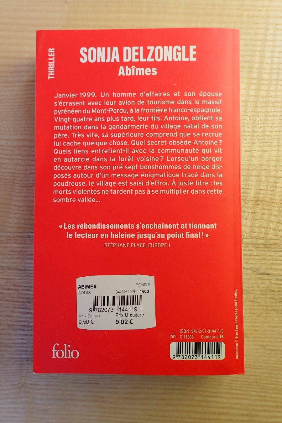 Abîmes - Sonja Delzongle - Le refuge des livres - Livres d'occasion
