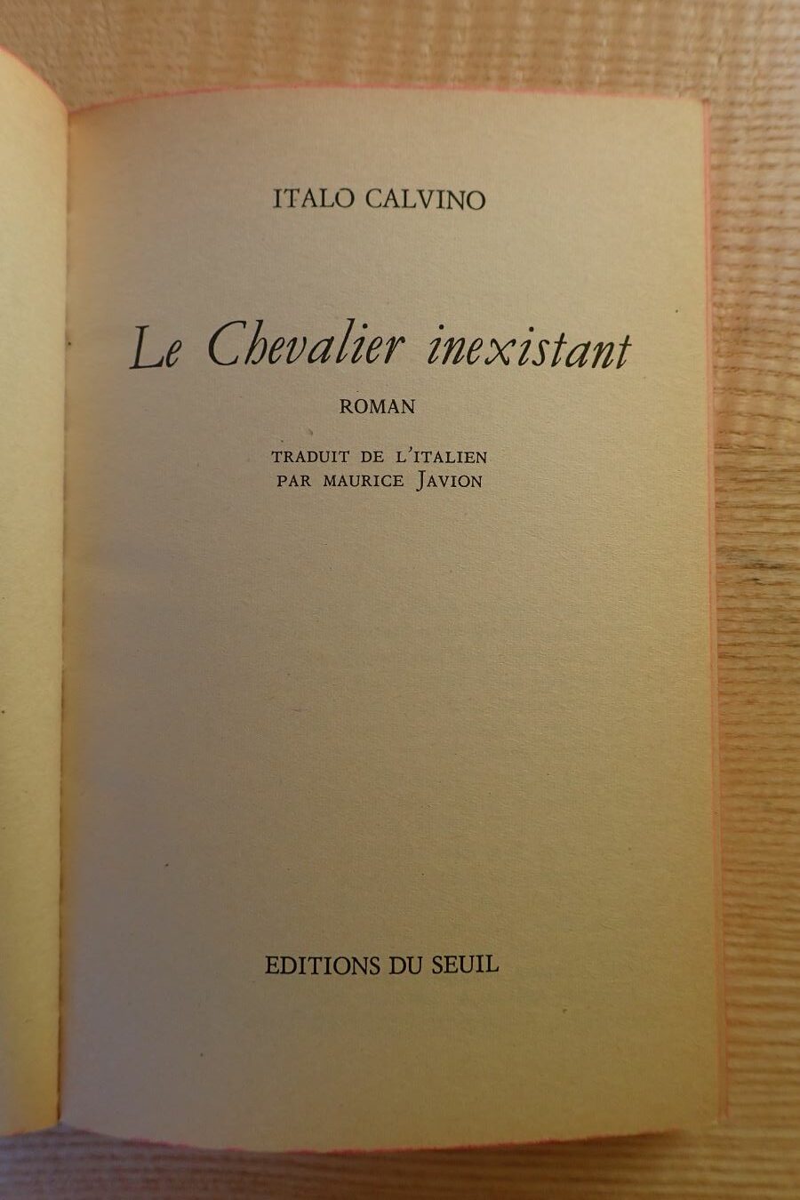 Le chevalier inexistant - Italo Calvino - Le refuge des livres - Livres d'occasion