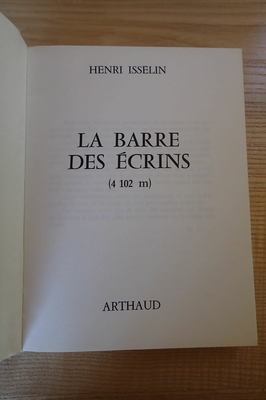 La barre des Ecrins - Henri Isselin - Le refuge des livres- Livres d'occasion