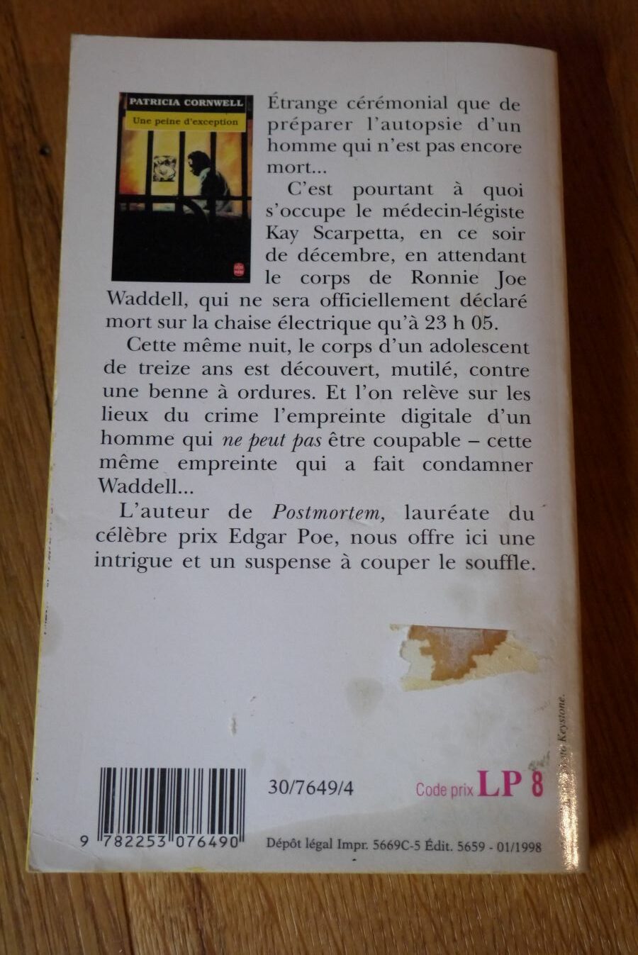 Une peine d'exception - Patricia Cornwell - Le refuge des livres - Livres d'occasion
