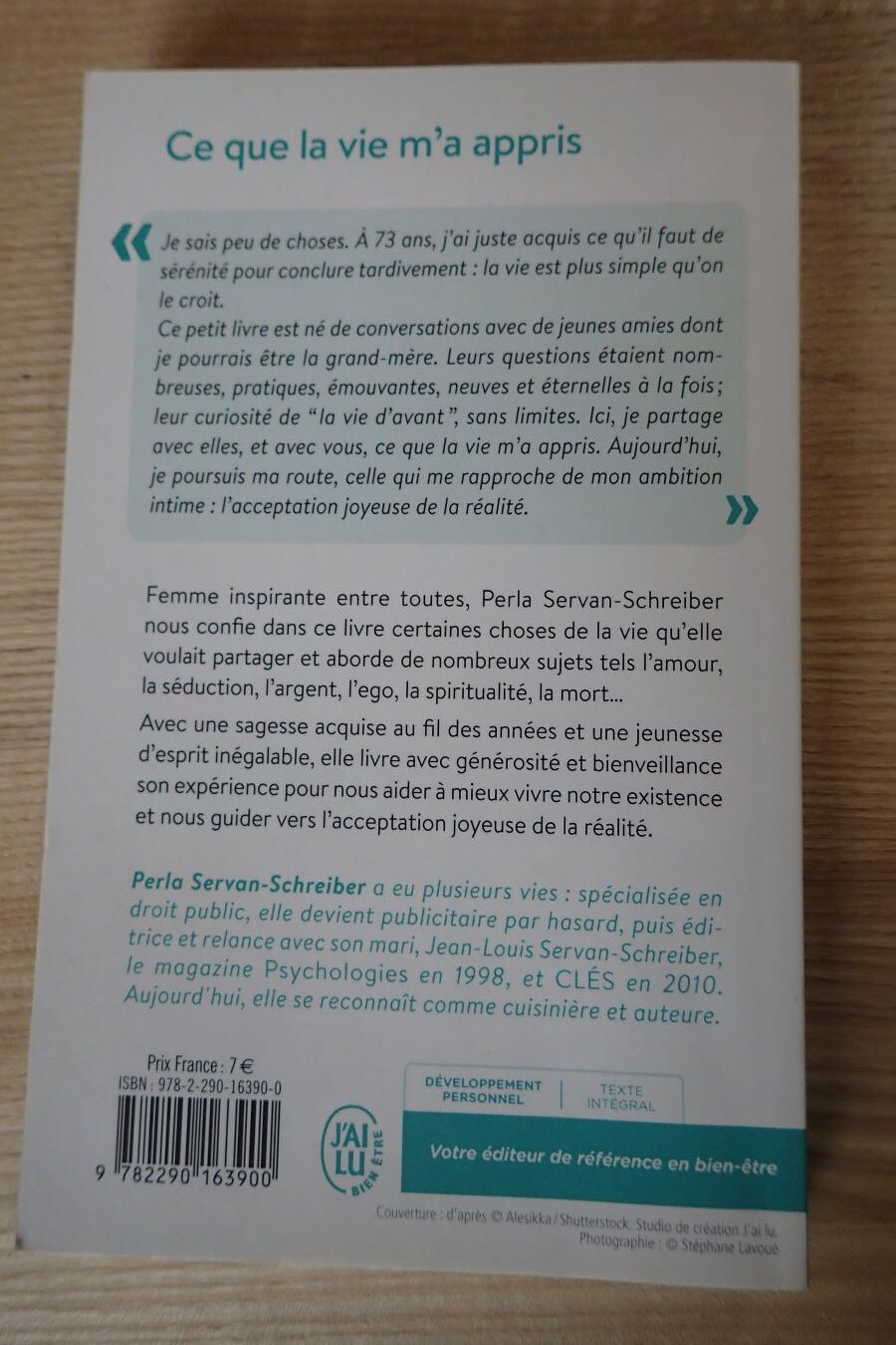 Ce que la vie m'a appris - Perla Servan Schreiber - Le refuge des livres - Livres d'occasion