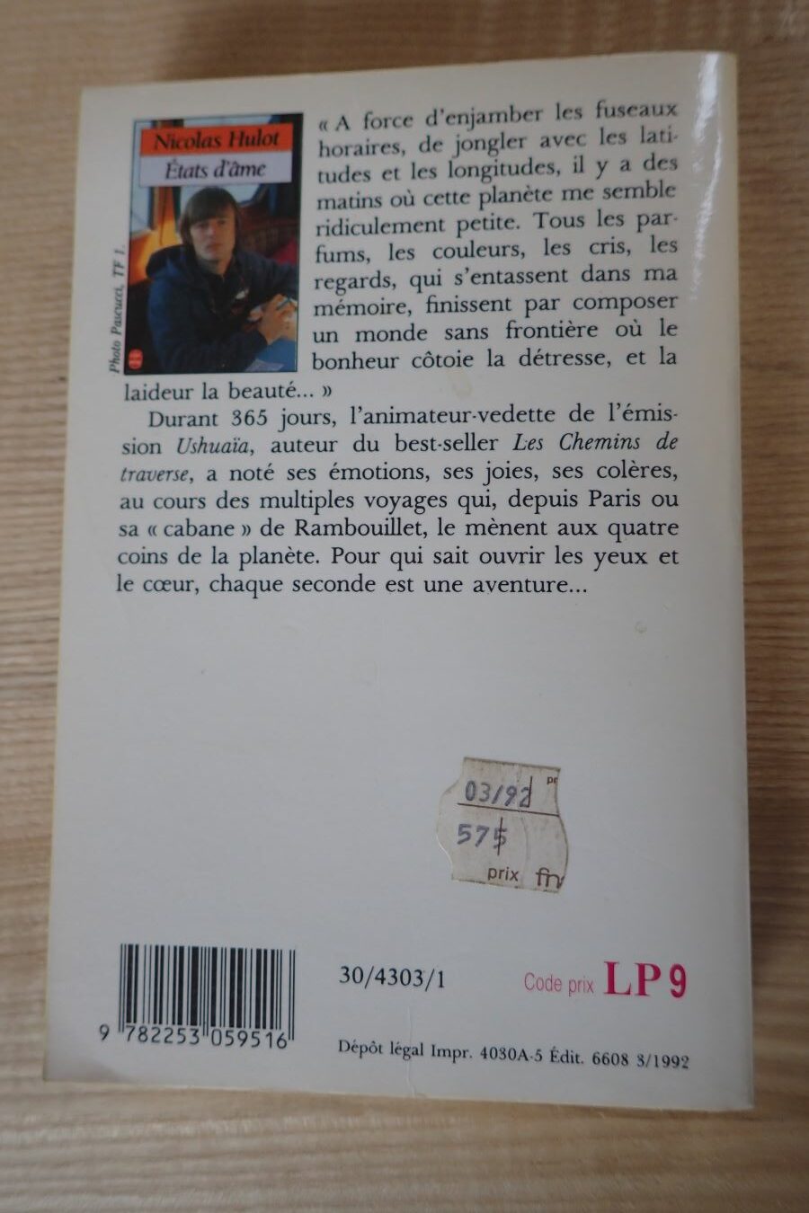 Etats d'âme - Nicolas Hulot - Le refuge des livres- Livres d'occasion