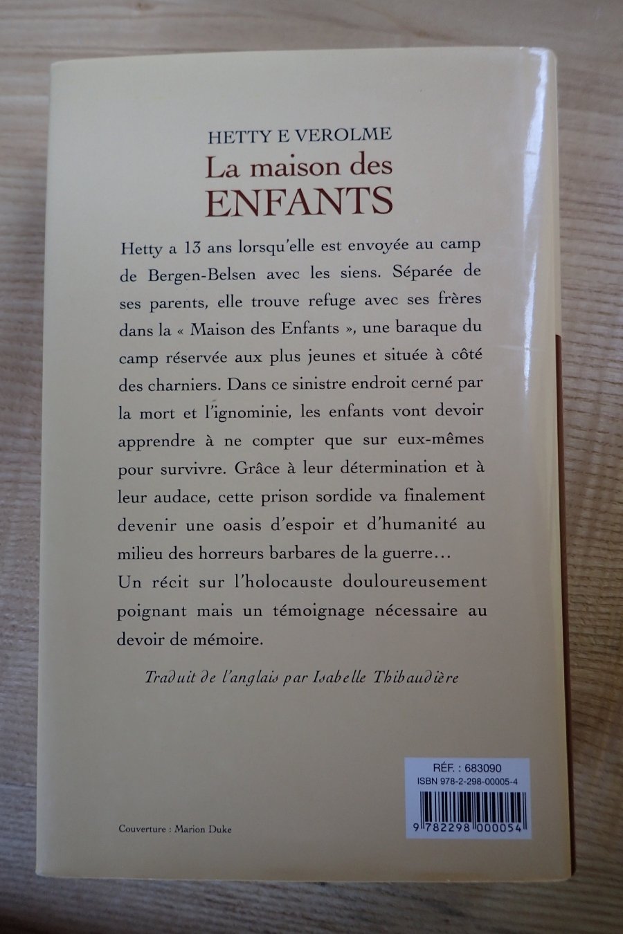La maison des enfants - Hetty E. Verolme - Le refuge des livres- Livres d'occasion
