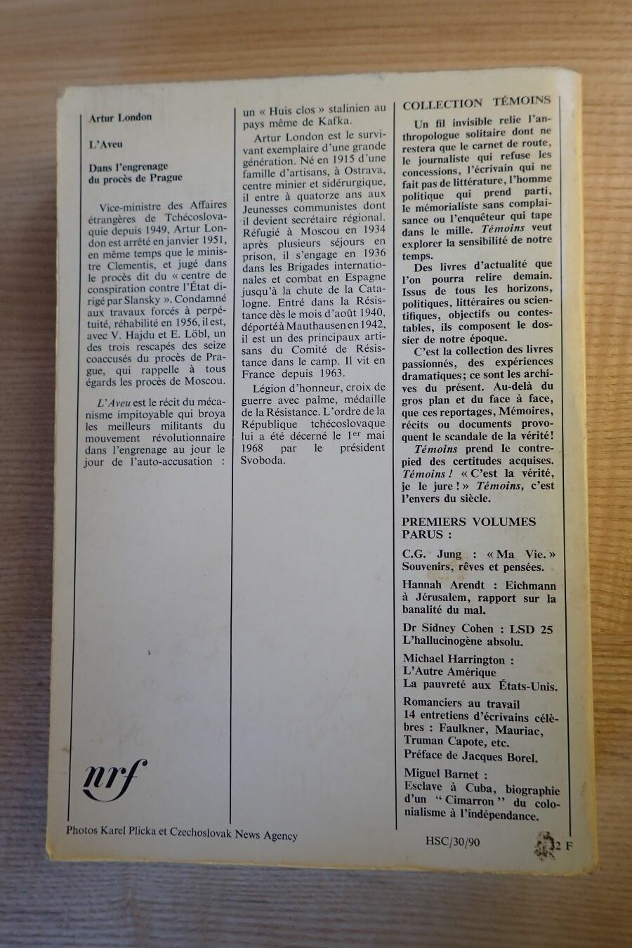 L'aveu - Dans l'engrenage du procès de Prague - Artur London - Le refuge des livres - Livres d'occasion