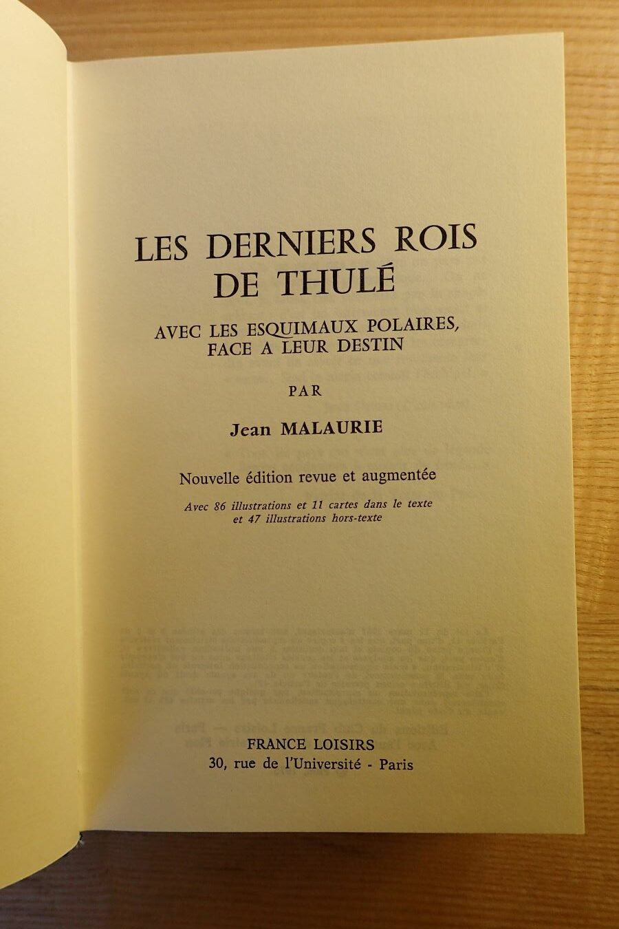 Les derniers rois de Tulé - Jean Malaurie - Le refuge des livres - Livres d'occasion
