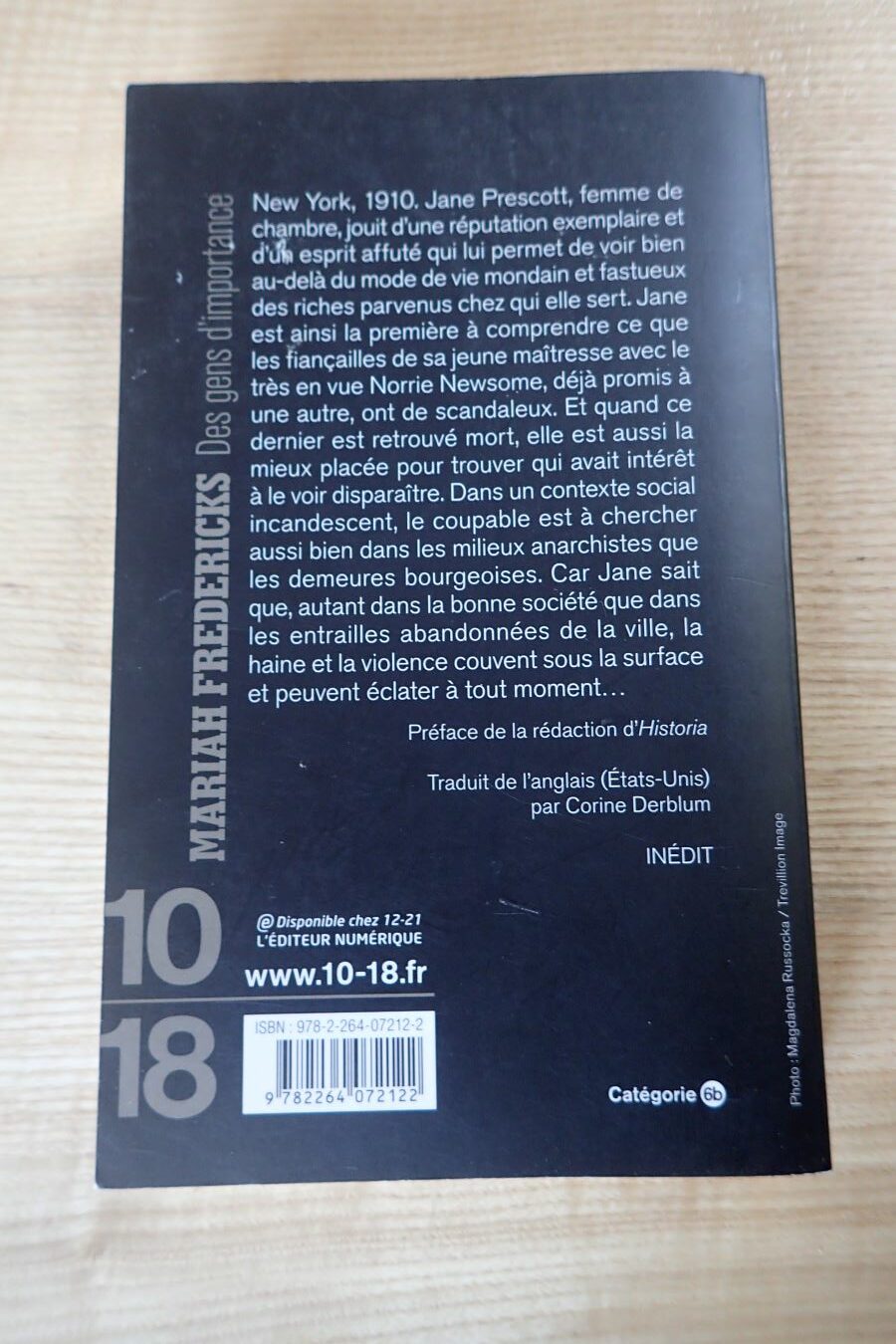 Des gens d'importance - Mariah Fredericks - Le refuge des livres - Livres d'occasion