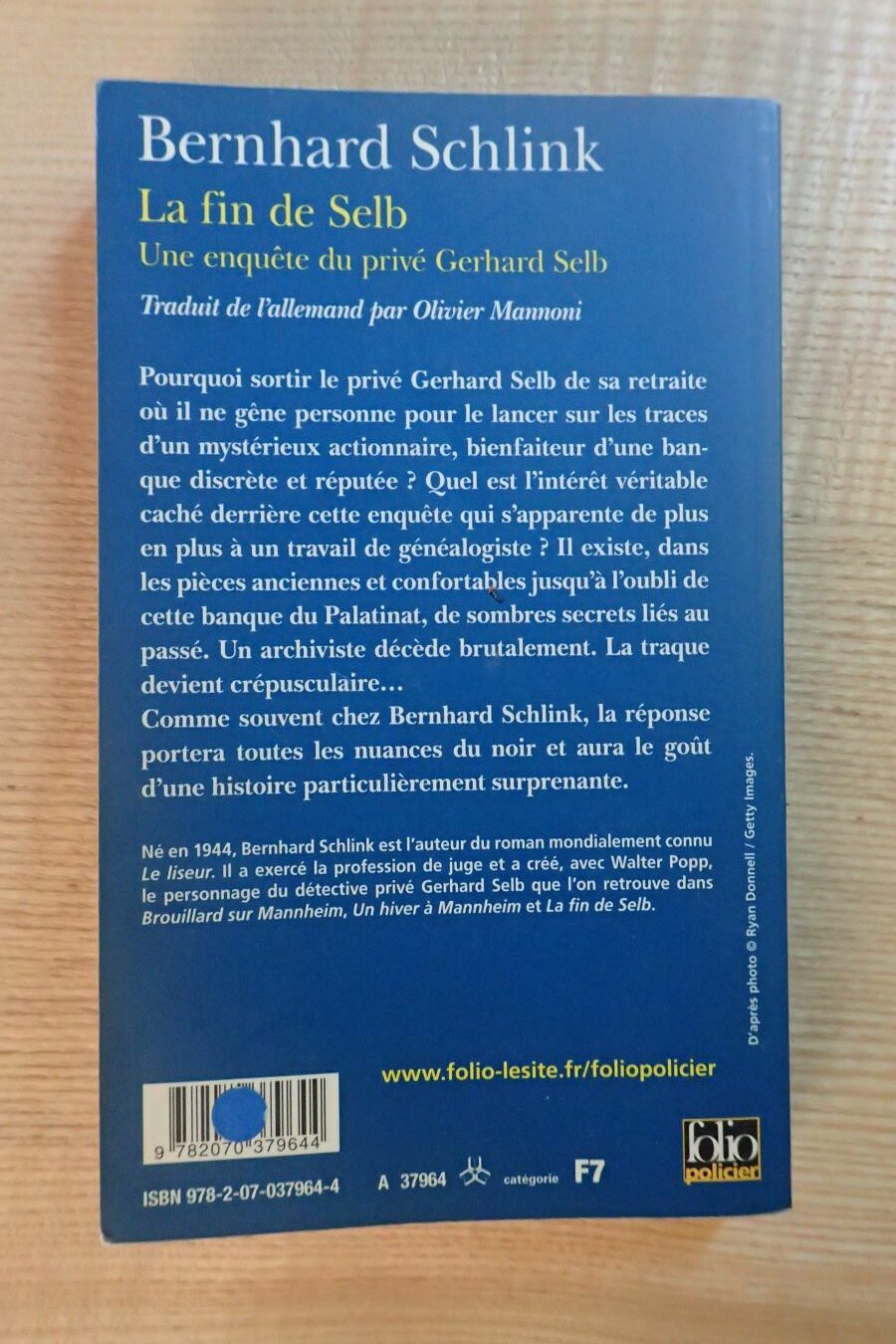 La fin de Selb - Bernhard Schlink - Le refuge des livres - Livres d'occasion
