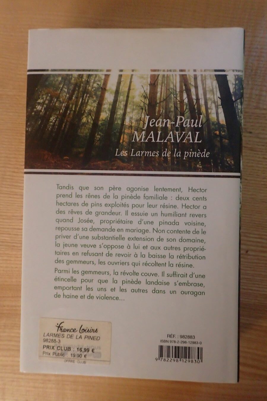 Les larmes de la pinède - Jean-Paul Malaval - Le refuge des livres - Livres d'occasion
