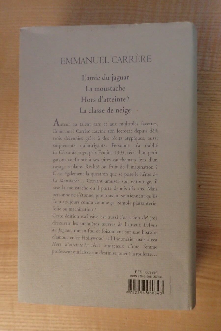 L'amie du jaguar - Emmanuel Carrère - Le refuge des livres - Livres d'occasion